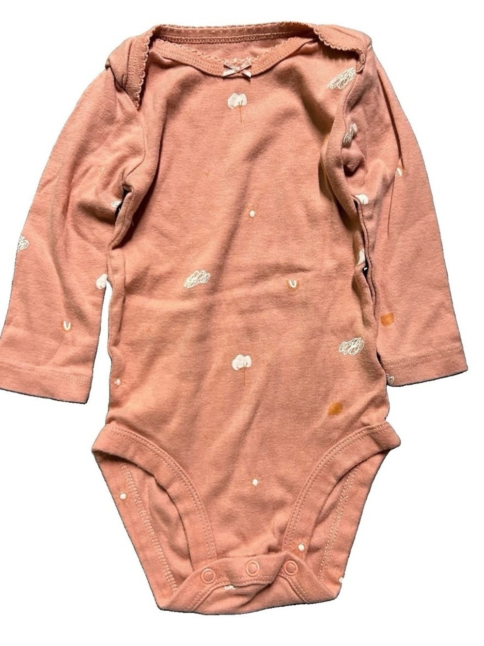 Baby Girl Long Sleeve Bodysuits Floral Polka Dots Size 3-6 Months - Picture 8 of 8